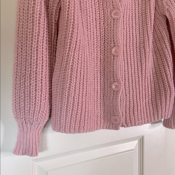 Womens Chunky Knit Cardigan Sweater - Picture 3 of 4